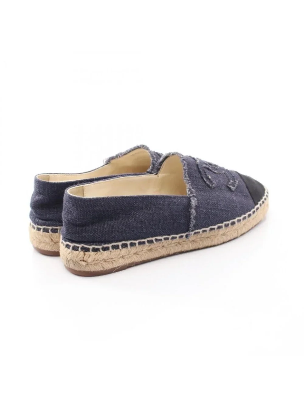 Chanel CC Logo Espadrilles Slip Ons Slipper